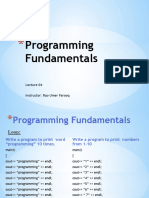 Programming Fundamentals-Lec-04