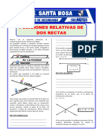 Posiciones Relativas de Dos Rectas para Primero de Secundaria