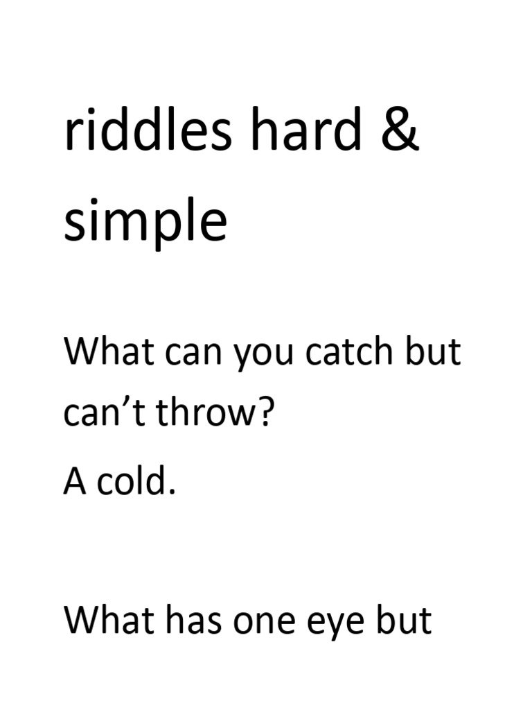 Riddles and Answers | PDF