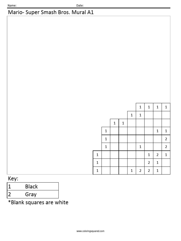 Smash-Bros-Mario-Coloring-Mural | PDF
