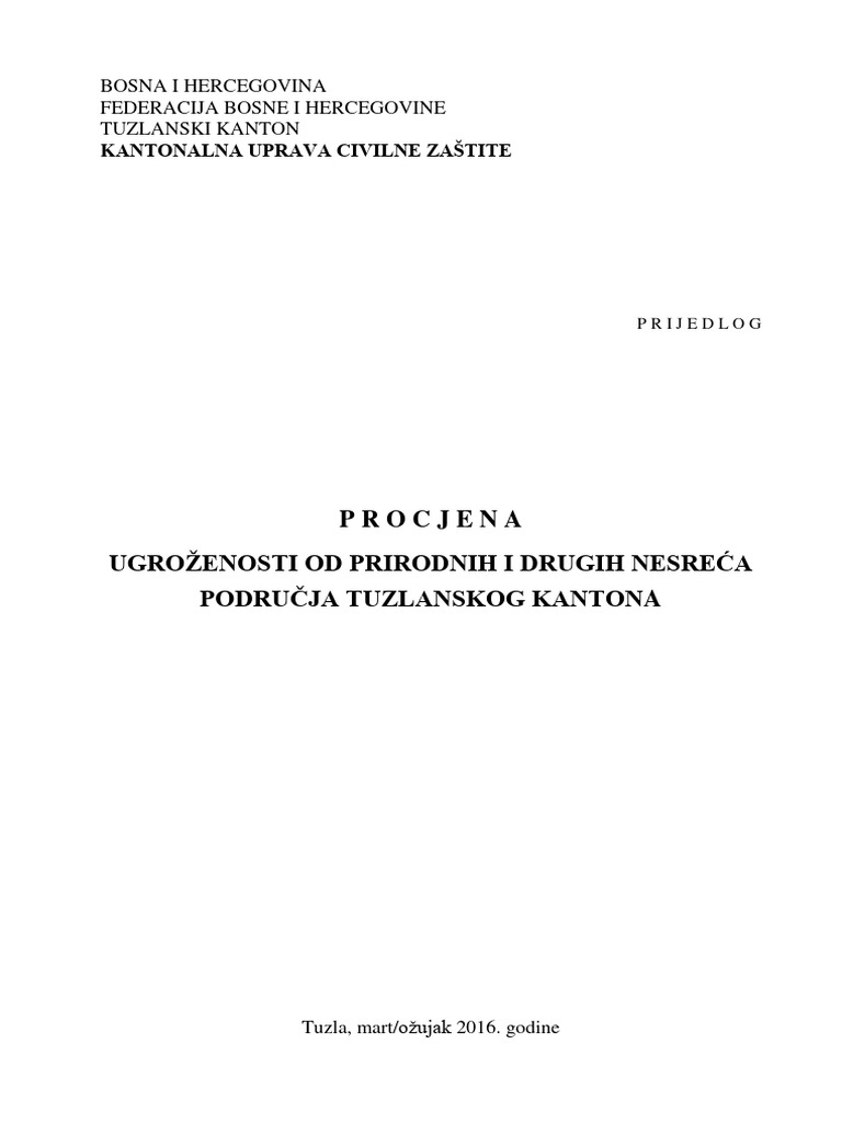 Procjena Ugrozenosti 2016-TZ | PDF