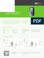 Fingerprint Standalone Access Control Device: Specifications