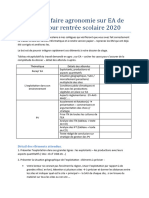 Travail À Faire Agronomie Sur EA de Stage Pour Rentrée Scolaire 2020