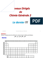 Le Dernier TD de Chimie Generale 2 - Correction