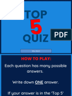 Top 5 Quiz Easy