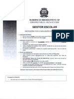 Prova Rbo Gestor Escolar Prefeitura de Ribeirão Preto 2023