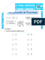 Multiplicacion de Fracciones para Cuarto de Primaria