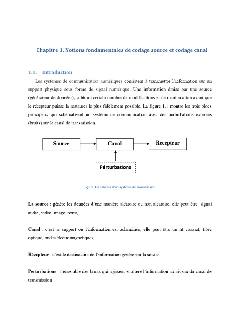 Codage Source et Canal en Communication | PDF