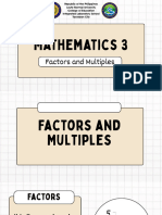 Math 3 - Factors and Multiples