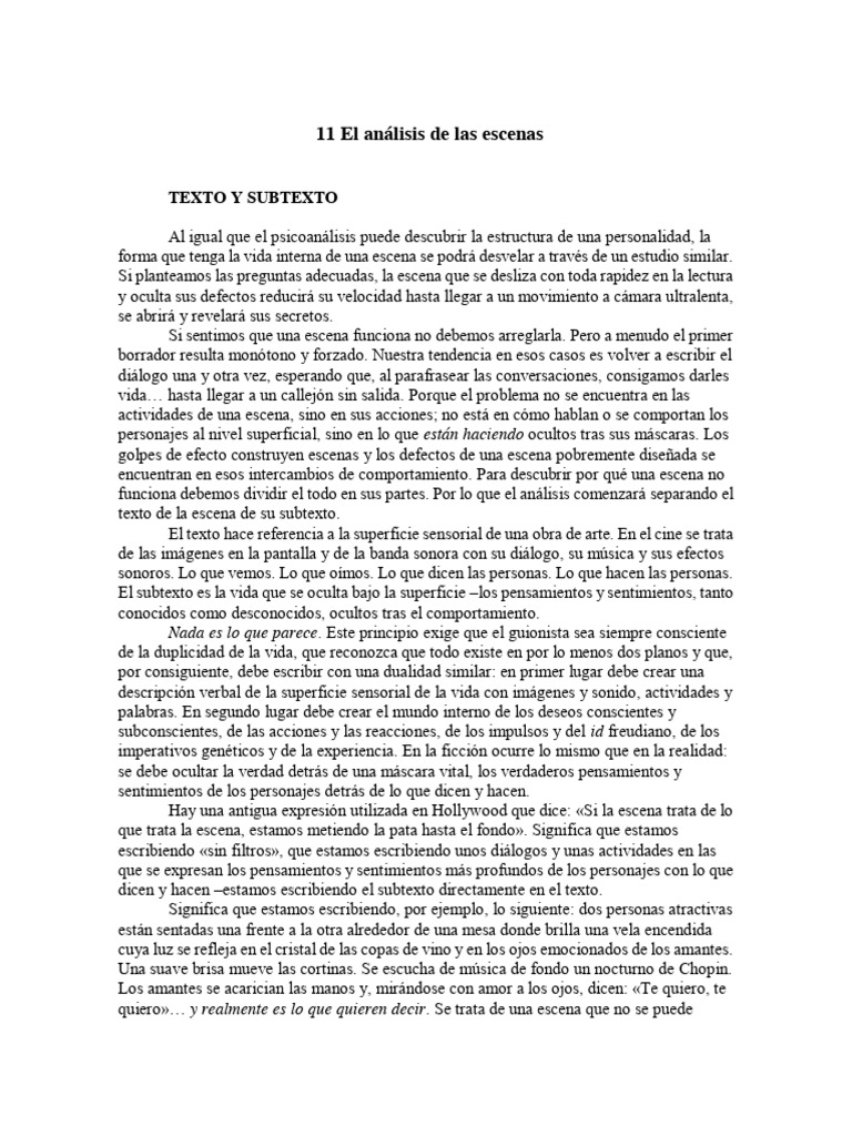 Robert Mckee - Subtexto y Texto | PDF | Verdad | Amor