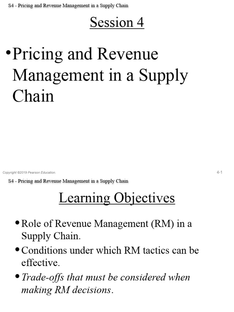 S4 Pricing And Revenue Management In A Supply Chain Pdf Pricing