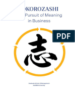 Kokorozashi - The Pursuit of Meaning in Business
