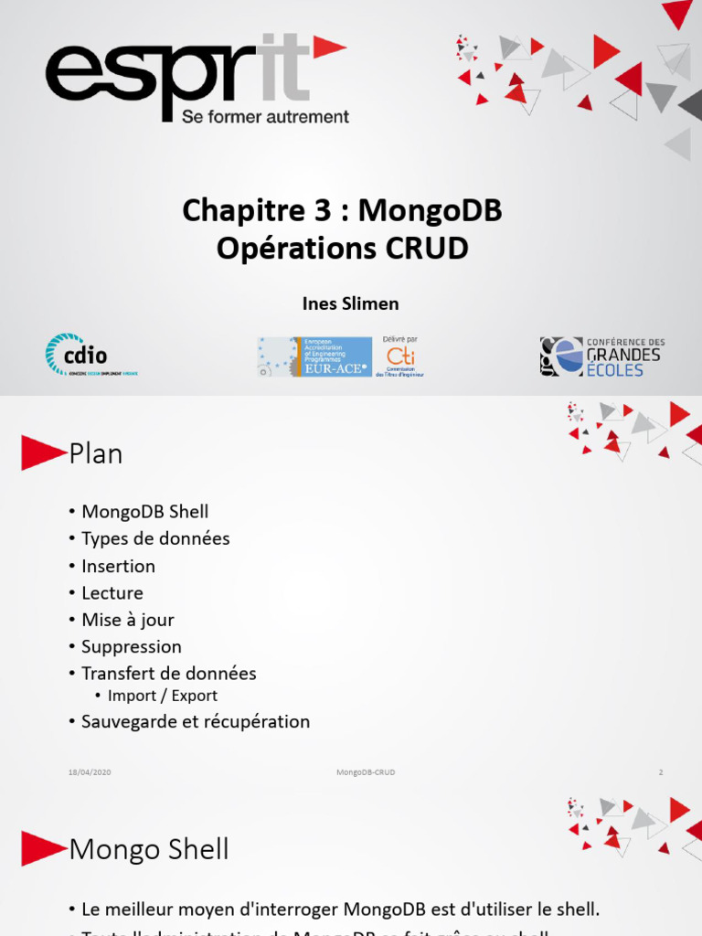 ch3 CRUD | PDF | MongoDB | Génie logiciel