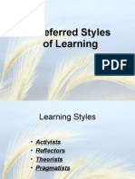 Preferred Styles of Learning