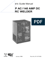 230 AMP AC/140 Amp Do Arc Welder: User's Guide Manual