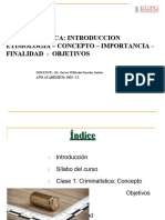 Clase 1 - Criminalística Concepto - Crimi - Eupg - Unfv - 2023-II Objetivos - Preguntas de Oro