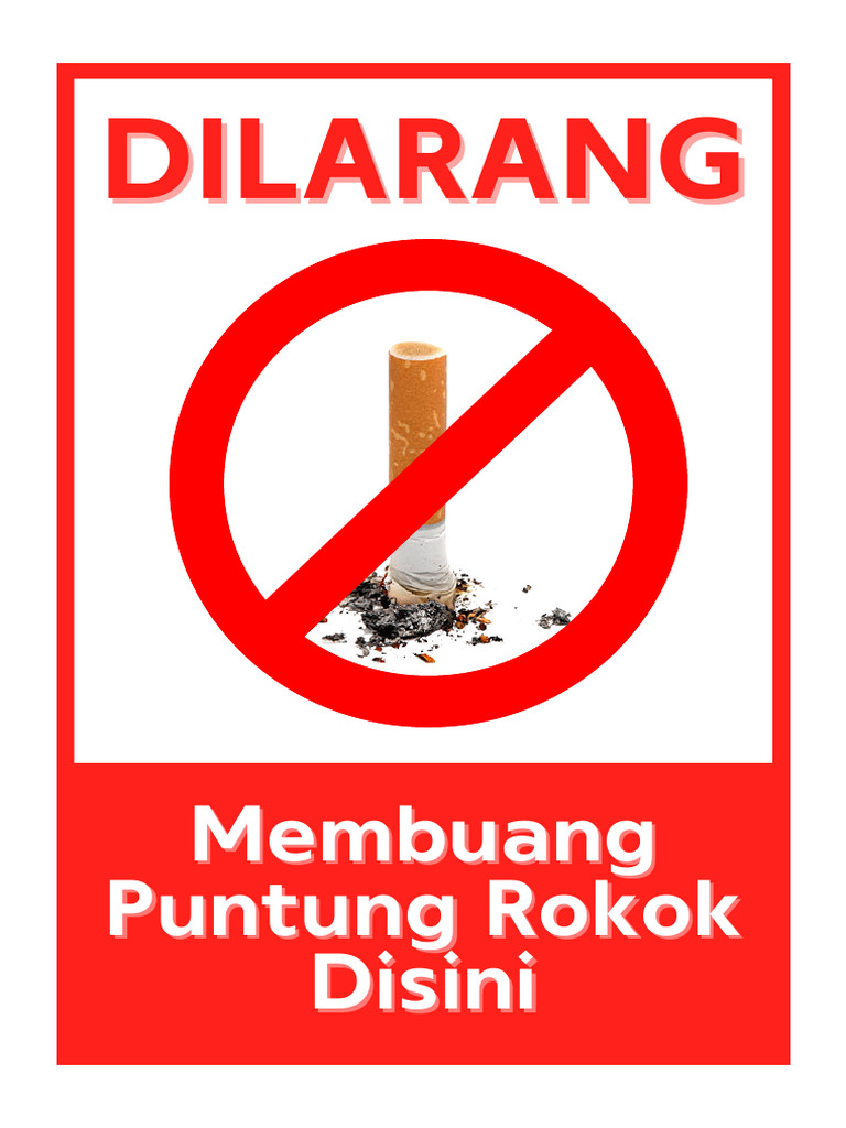 Dilarang Merokok Poster 2 | PDF
