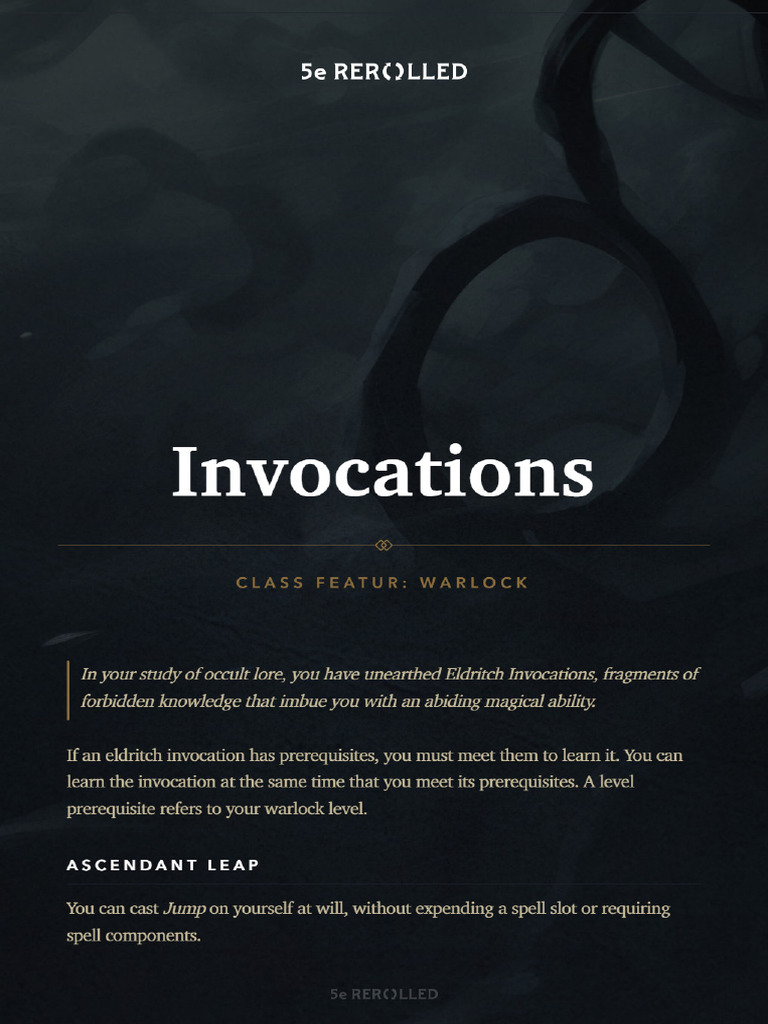 Warlock-Invocations v1 - 5e ReRolled | PDF