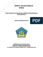 KAK Database Dan WebGIS Dinas Perhubungan Prov. Bali
