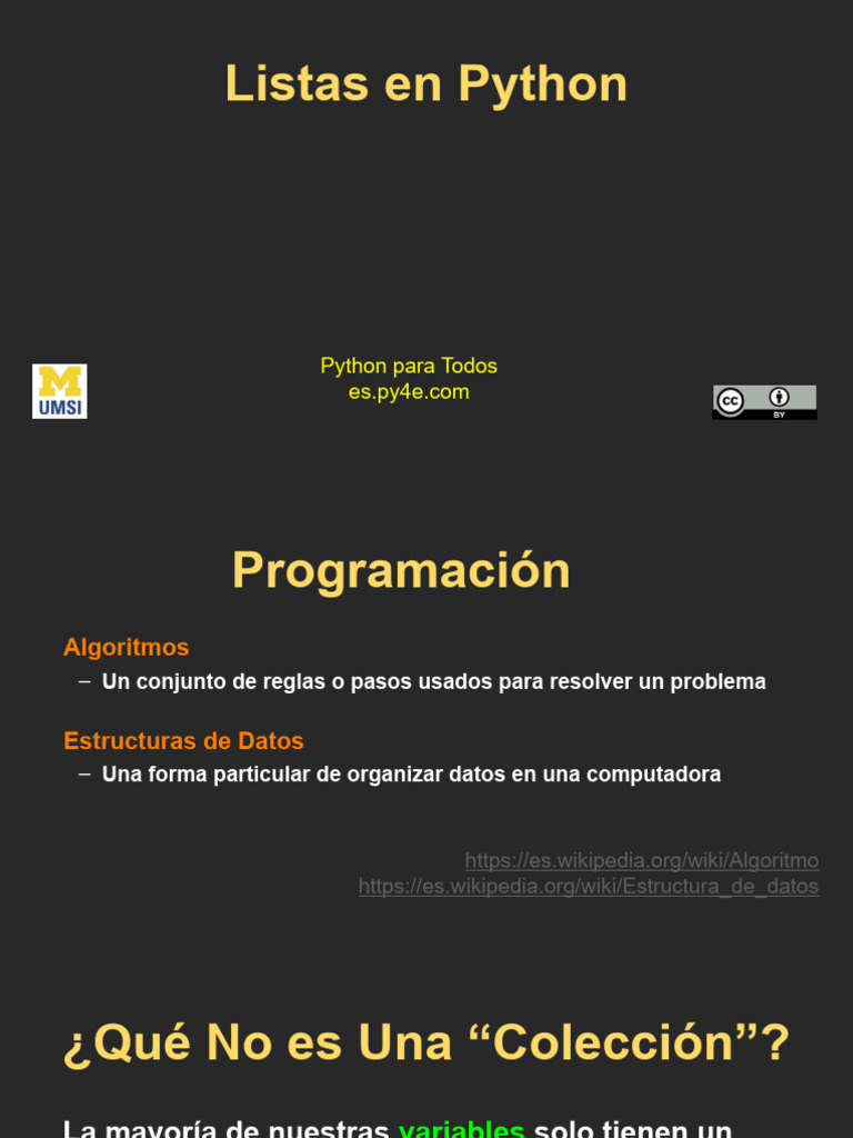 11 Listas Pdf Python Lenguaje De Programación Informática Teórica