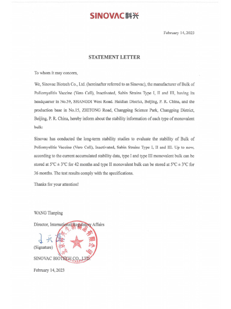 Statement Letter | PDF