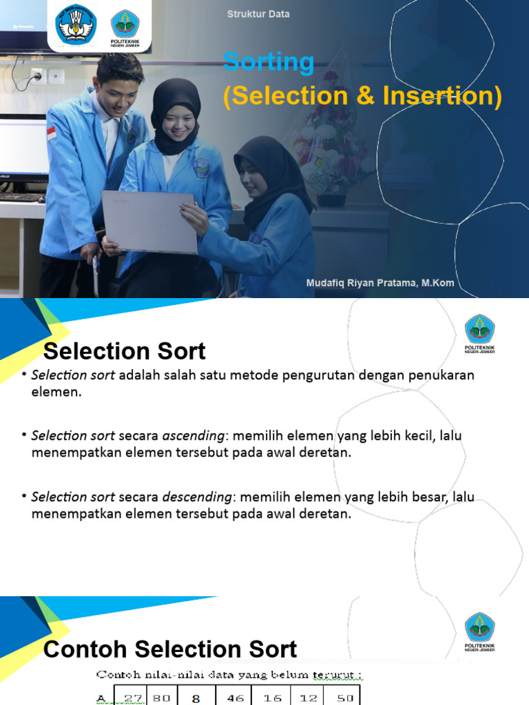 Mudafiq - Sorting (Selection Dan Insertion) | PDF