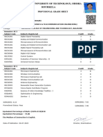 Provisional Grade Sheet: 2021225074 Puspalata Dehuri