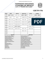 HORARIO DEL GRUPO 556 ENP 9 - Pedro de Alba