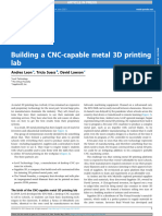Building CNC Capable Metal 3D Lab Metal Powder Report