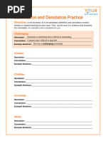 Connotation and Denotation Worksheets | PDF | Connotation | Psychology