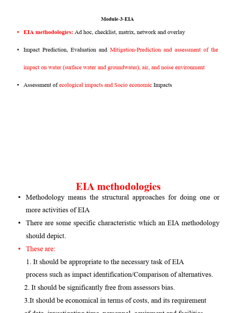 Environmental Impact Assessment Module 3 Pdf
