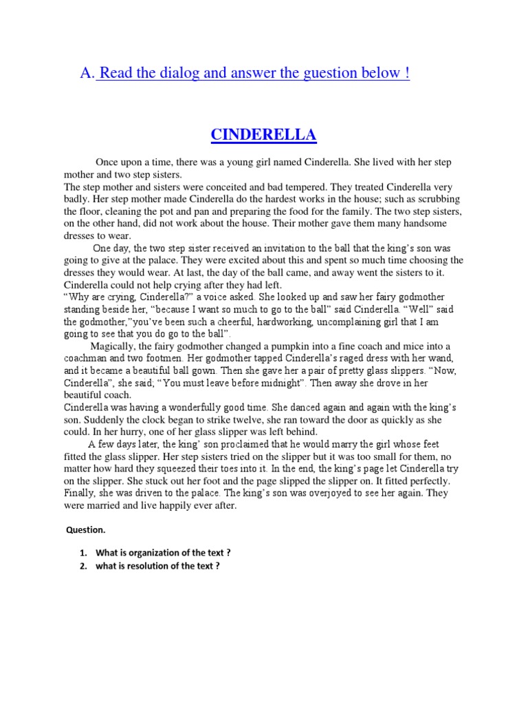 Cinderella Story Summary & Analysis | PDF