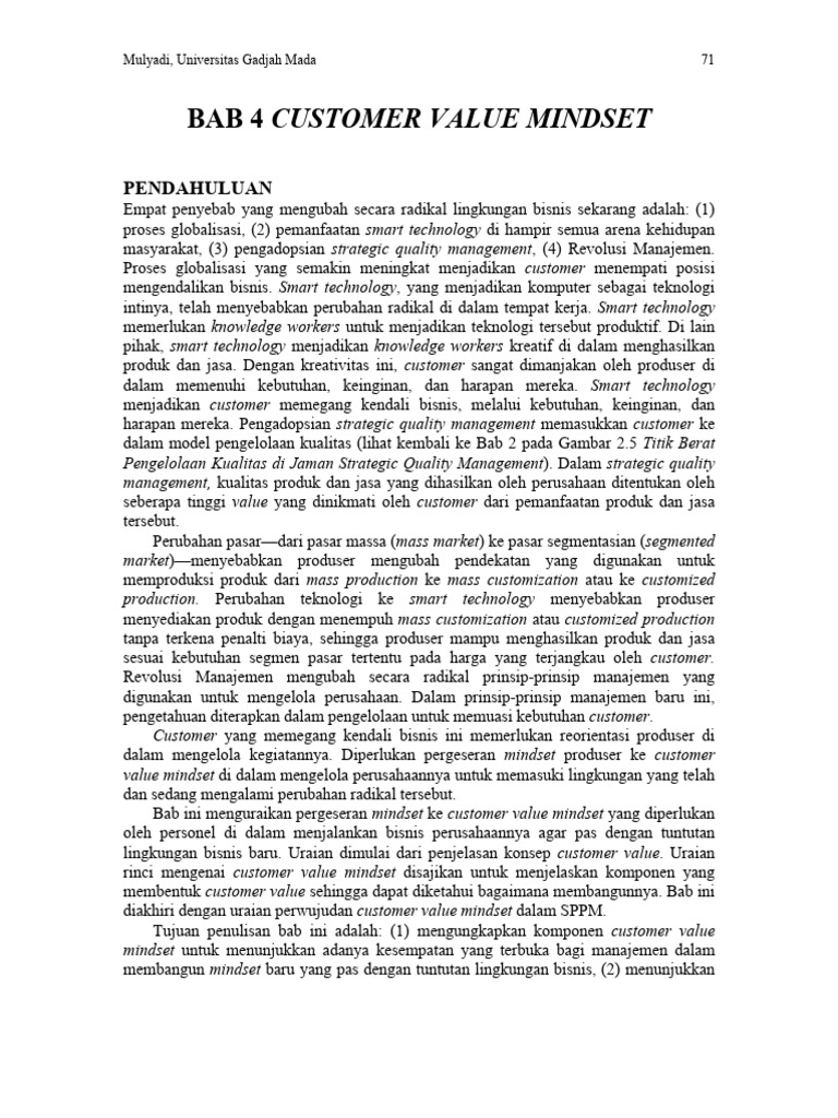 Bab 04 Customer Mindset Pdf