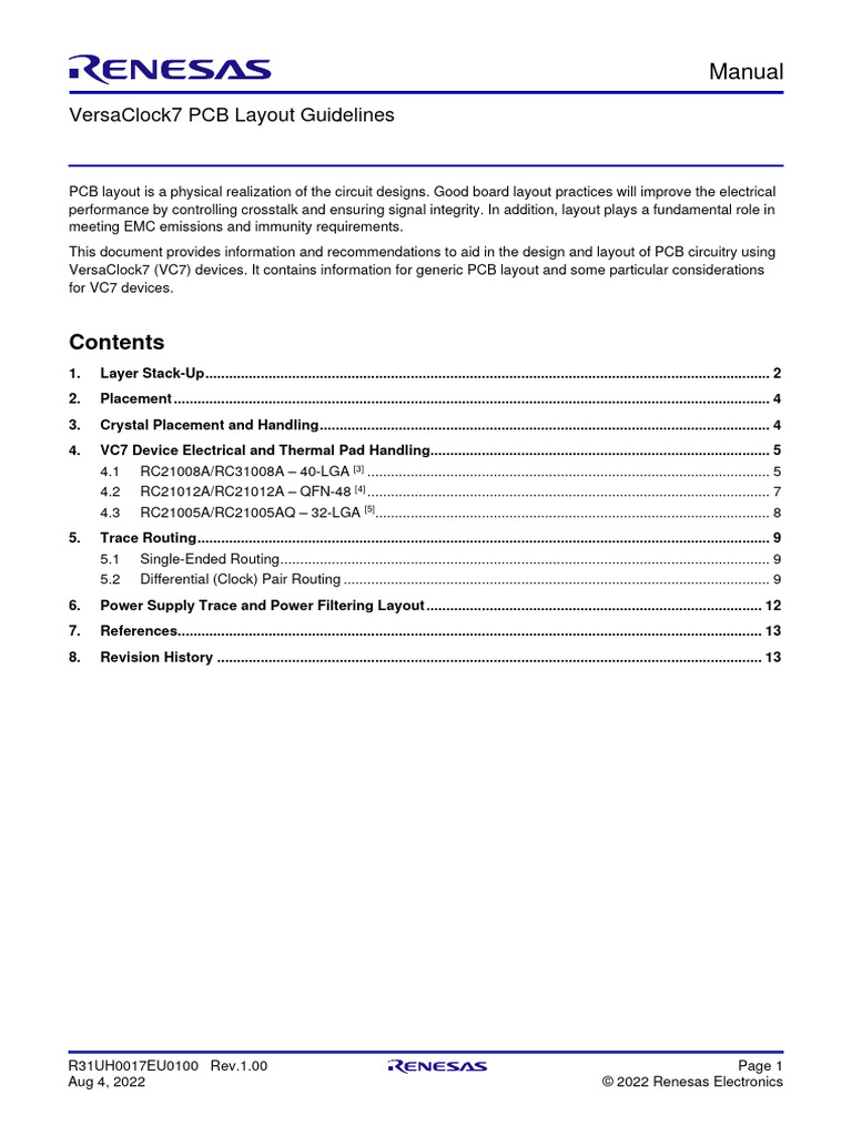 REN_VC7-PCB-Layout-Guidelines | PDF