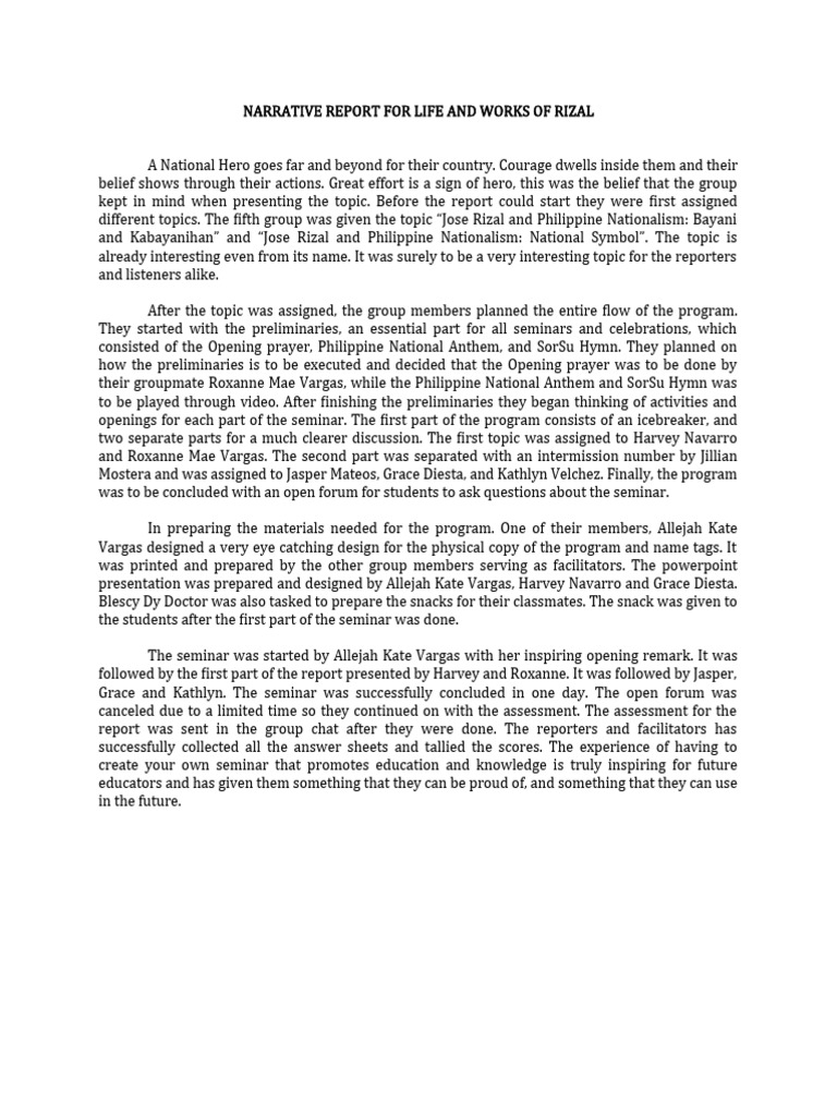 Rizal Seminar for Future Educators | PDF