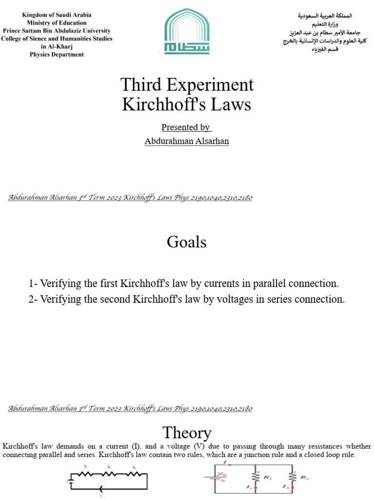 3rd - Exp - Kirchoff's - Law | Download Free PDF | Power Supply ...