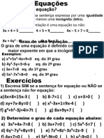 Equações Do 1º Grau e Problemas