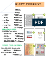 Chroma Pricelist Printing