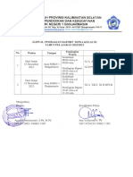 Jadwal Pembagian Raport