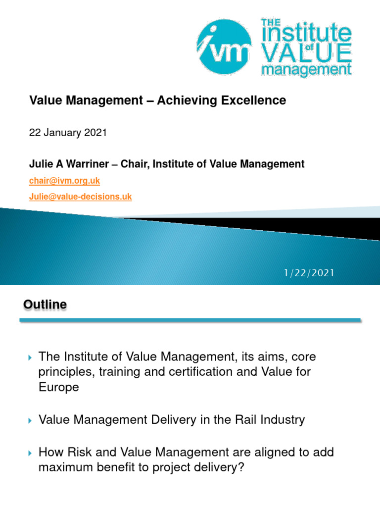 Ivm Irm Presentation 22 Jan 2021 | PDF | Risk | Risk Management
