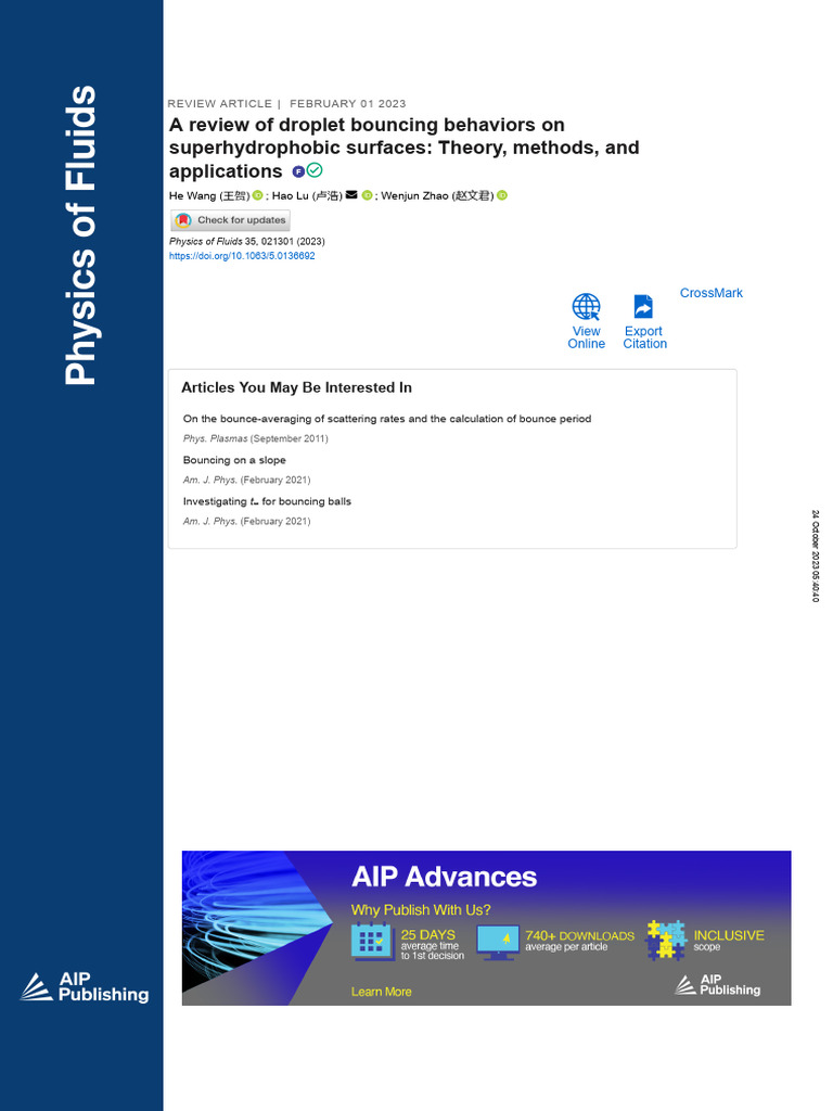 wang-lu-zhao-2023-a-review-of-droplet-bouncing-behaviors-on