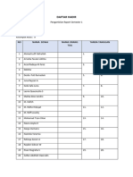 Daftar Hadir Raport