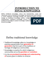 Unit-I Introduction To Traditional Knowledge