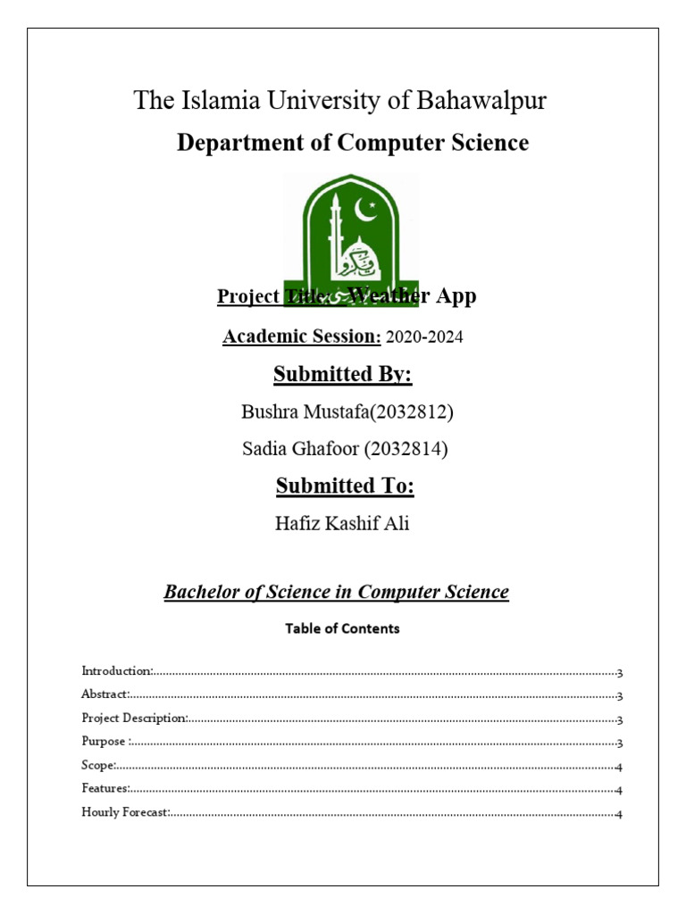 Weather App Development Project | PDF | Mobile App | Web Application