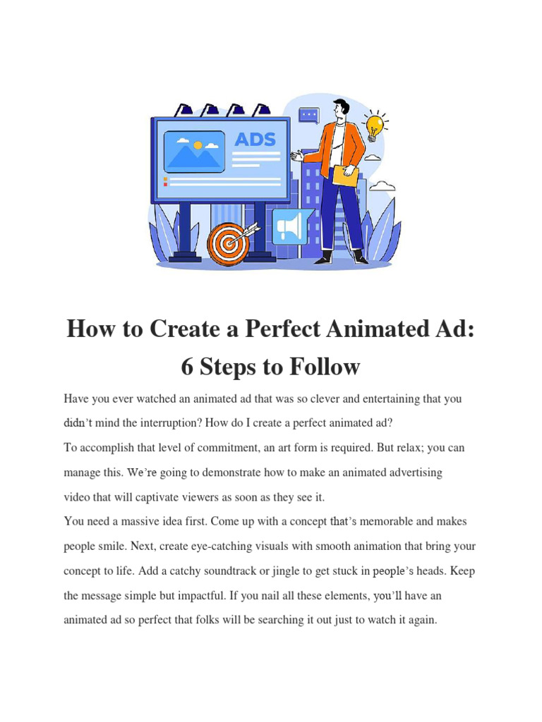 How To Create A Perfect Animated Ad | PDF
