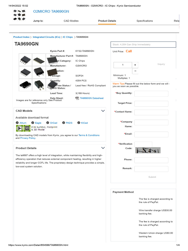 TA9690GN - O2MICRO - IC Chips - Kynix Semiconductor | PDF