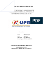 Proposal Metodologi Penelitian: Fakultas Ilmu Sosial Dan Humaniora Prodi Manajemen Universitas Putera Batam 2023/2024