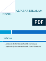 Materi 2 ME (Aplikasi Aljabar Dalam Bisnis)