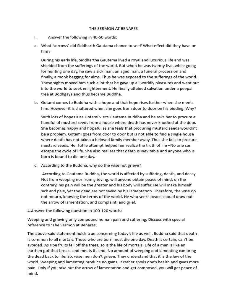 The Sermon At Pdf Grief