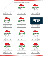 Fichas Repaso Tablas de Multiplicar Navidad